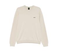 Ribbed Crew-Neck Jumper - male - Boss - Round-neck Knitwear - Beige - M - Knitwear M