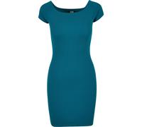 Urban Classics Women's Off-Shoulder Rib Dress, Watergreen, 4XL
