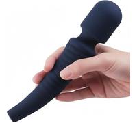 Ribbed Flexible Wand Vibrator - Rechargeable Silicone Personal Massager, Deep Rumble Motor, 7 Modes & 4 Intensities, Waterproof Quiet Cordless Wand for Full Body Massage