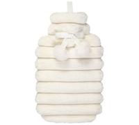 Ribbed Fur Hot Water Bottle - Cream - Designed for Warmth and Style, This Ribbed Fur Hot Water Bottle is The Ultimate Companion for Chilly Winter Nights