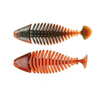 Ribbed Gill Soft Bait, A Floating and Slow-sinking Soft Lure Suitable for Bass, Mandarin Fish, Barracuda, and Mandarin Fish(Multi-colored 1,*3)