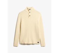 Ribbed jumper with a Tunisian collar Superdry Beige 2XL