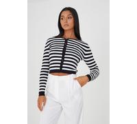 Ribbed Knitted Cardigan Brave Soul Ivory L