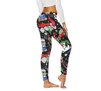 Ribbed Leggings Womens Casual Pants Heart Print Sports Leggings Waterproof Gym Leggings for Women Plus Size Sale Clearance Necessary for Sleep (01-A-Dark Gray, L)