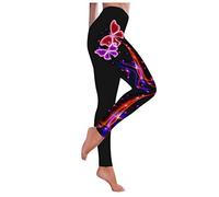 Ribbed Leggings Womens Casual Pants Heart Print Sports Leggings Waterproof Gym Leggings for Women Plus Size Sale Clearance Necessary for Sleep (240101 A-Pink, XL)