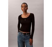 Ribbed Long Sleeve T-Shirt Black