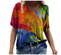 Ribbed Long Sleeve Tops Women Female Blouses Best Teacher Gifts Sports Yoga Women's Short Sleeve Tops T Shirt Crew Neck Tee Printed Summer Casual Fashion Women's Blouse Clearance Store
