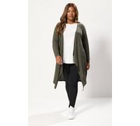 Ribbed Midaxi Waterfall Cardigan Yours Light Khaki 26-28