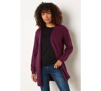 Ribbed Midi Cardigan M&Co Red 26-28
