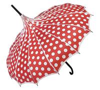 Ribbed Polka Dot UVP Pagoda by Soake - Red with White Dots