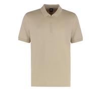 Ribbed Polo Shirt with Side Slits L