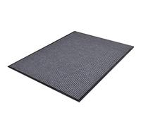 Ribbed Rubber Mat Indoor-Outdoor Dust Proof Non-Slip Polypropylene Door Entrance Anti-Stain Heavy Duty Barrier Mats for Kitchen Backdoor Small Carpet Large Runner Medium Rug Grey 60 x 180 cm