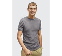 Ribbed Short Sleeve T-Shirt Enorsia Grey L