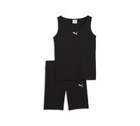 Ribbed Shorts and Vest Outfit Black