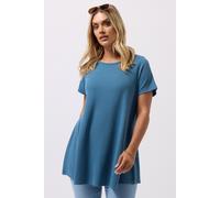 Ribbed Soft Touch T-Shirt Yours Mid Blue 22-24