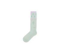 Ribbed Stretch Cotton Socks - female - The Attico - Socks - Green - L/XL - Underwear L/XL