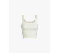 Ribbed stretch-cotton tank top