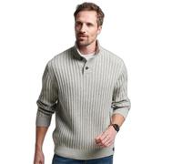 Ribbed sweater with tunisian collar Superdry Gris 2XL