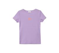 Ribbed T-shirt with Embroidery Girl s.Oliver Violet 6/7 years