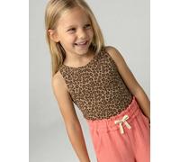 Ribbed Tank Top for Girls beige