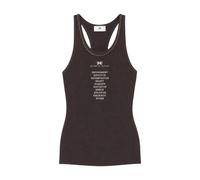 Ribbed Tank with Chain Detail - female - Elisabetta Franchi - Sleeveless Tops - Brown - L - Tops L