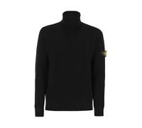 STONE ISLAND Mens Full Rib RWS Wool Turtle Neck Jumper - Colour: V0029 Black - Size: Large
