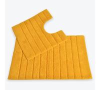 Allure Linear Rib 2 Piece Bathroom Set - Mustard, Yellow