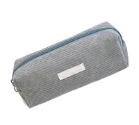 Ribbed Velvet Pencil Case, Travel Makeup Bag, Stationery Case Organizer - Large Capacity Ribbed Velvet Pencil Case | Cute Aesthetic Pencil Case for the