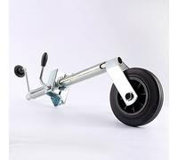 Ribbed Wheel, 35mm Shaft Heavy Duty Trailer Wheel with Cast Iron Clamp, ReplacementJockey Wheel for Caravan, Horse Box & Trailer