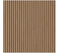 Ribbed Wood Effect Wallpaper - Dark Oak Fluted Panel Design - Realistic Woodgrain Look - Paste the Paper - Ideal for Living Room, Hallway or Dining Area - 10m x 53cm Roll - Washable, Half Drop Match