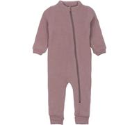 Ribbed wool baby onesie Mikk-Line Rose 3 mois