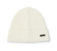 Ribbed Wool Beanie Hat for Women - female - Hugo - Accessories - White - ONE SIZE - Accessories ONE SIZE