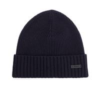 Ribbed Wool Beanie Hat - male - Hugo - Accessories - Blue - ONE SIZE - Accessories ONE SIZE