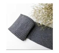 Ribbing Cuff Winter Solid Color Wool Knitted Thick Ribbed Clothing Thread Accessories Hem Cuff DIY Cloth Material Elastic Ribbed Cuffs(Dark grey)