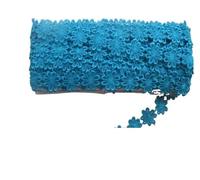 Ribbon 1-15 Yards Colorful Daisy Flowers Lace 25mm Wide Garment Hat Curtain DIY Handmade Patchwork Ribbon Sewing Supplies Crafts for Decoration(Lake Blue,1 Yards)