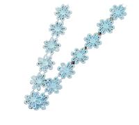 Ribbon 1-15 Yards Colorful Daisy Flowers Lace 25mm Wide Garment Hat Curtain DIY Handmade Patchwork Ribbon Sewing Supplies Crafts for Decoration(Light Blue,15 Yards)