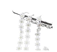 Ribbon 1.5CM Wide Pastoral Cotton White Golden Embroidered Little Daisy Lace Applique Ribbon Headwear Hair Band Sewing Trim Home Decor for Decoration