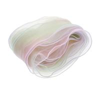 Ribbon,10pcs Gradient Rainbow Chiffon for DIY Headdress and Flower Packaging, Yellow-Purple-Pink Ombre, Decorative Craft for Sewing and Baking