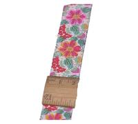 Ribbon 2.1cm Wide 4yards Rural Flower Cotton Embroidered Ribbon Lace Webbing Garment Sewing Patchwork Decoration Accessories for Decoration(White)