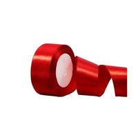 Ribbon 25 Yards/Roll 4cm Satin Ribbons for Crafts Bow Knot Rose Flower DIY Handmade Wrapping Wedding Decoration Ribbon(65 Red)