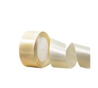 Ribbon 25 Yards/Roll 4cm Satin Ribbons for Crafts Bow Knot Rose Flower DIY Handmade Wrapping Wedding Decoration Ribbon(71 Beige White)