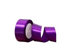 Ribbon 25 Yards/Roll 4cm Satin Ribbons for Crafts Bow Knot Rose Flower DIY Handmade Wrapping Wedding Decoration Ribbon(78 Purple)