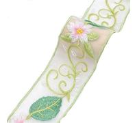 Ribbon 2Yards Embroideried Lace Trims Ethnic Webbing Tapes for Clothes Decor DIY Sewing Applique for Decoration(5.8cm-A)