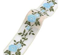 Ribbon 2Yards Embroideried Lace Trims Ethnic Webbing Tapes for Clothes Decor DIY Sewing Applique for Decoration(5cm-C)