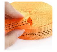 Ribbon 3/5/10Meters 25mm Nylon Tubular Webbing Tape Double-Layer Reflective Band Backpack Bag Strap Dog Collar Sewing Accessory for Decoration(Orange,25mm-3Meters)