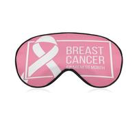 Ribbon Awareness Breast Cancer Sleep Mask with Adjustable Strap Eye Masks Blackout Eyeshade Cover Women Men Travel
