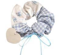 Ribbon Bowknot Hair Scrunchies With Lace Trim Hair Scrunchy Elastic Hairloop Thick Updos Hair Circles Hair Decoration