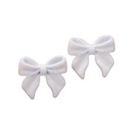 Ribbon Bowknot Velvet Colorful Bow Stud Earrings Geometric Soft Pink Fabric Ribbon Design Earring for Women, Alloy Steel, No Gemstone
