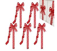 Ribbon Bows for Wardrobe - 6 Pieces 100 cm Heart San,Kitchen Decorations with Bows for Doors Parties | for Home Wall Door Window Furniture Cupboard Tree