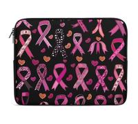Ribbon Breast Cancer Awareness Laptop Case Sleeve Bag 10inch Durable Shockproof Protective Computer Carrying Cover Briefcase